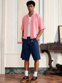 SWAVVY Men's Short Sleeve Shirt - Pink - View 6