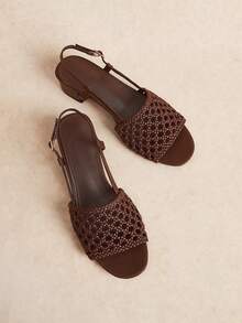 Brown thick heel