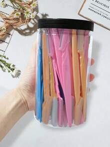 40Pack Stainless Steel Eyebrow Razors - Fragrance-Free Multi-Purpose Body Hair Removal Tool With Sharp Blades For Easy Grooming, No Accessories Included - 40Pcs + transparent bucket - View 5