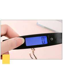 1PC 50KG Electronic Luggage Scale With Hook, Portable Travel Scale With Backlight, Digital Travel Hanging Scale, Travel Essential - Black - View 8