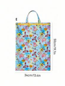 SpongeBob SquarePants | SHEIN 1pc/1set Cute Cartoon Print Polyester Travel Storage Bag, Mesh Surface, Categorized Storage, Multiple Sizes Available, Suitable For Various Bag Sizes, Great For Short Trips, Long Trips, Daily Home Organization, Suitable For Boys, Girls, Men, Women And Students - Green - View 15