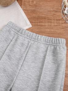 SHEIN Babyboy Infant Summer Turn-Down Collar Short Sleeve Simple Fashion Casual Top With Cute Versatile Casual Long Pants Set, Suitable For Outings, Park Walks, Daily Casual Wear, Travel And More - Multicolor - View 4