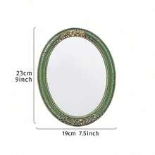 Cirelle 1pc Vintage Gold Ornate Oval Wall Mirror For Bathroom, Bedroom, Living Room, Traditional Victorian Rococo Style Decorative Carved Frame Hanging Mirror - 1PC - View 16