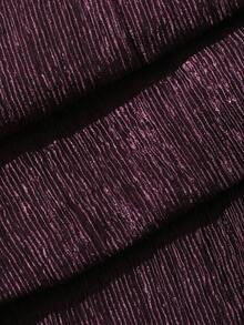 Joudiya Autumn Summer Dark Purple Ruffle Trim Shirt Straight Leg Pants Elegant Wedding Brunch Party Women 2 Pieces Set - Violet Purple - View 3