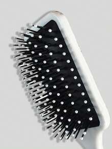ROMWE Kawaii 1030531Cute Simple Black Kitten Star Paw Print Printed Pattern Airbag Comb Comb Air Cushion Comb - Pure white black - View 3