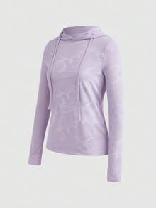 Cheerettes Sudadera con capucha de unicolor y textura - Morado - Ver 6