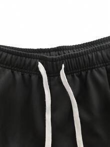 Gym Rark Men's Drawstring Letter Print Pattern Sports Shorts, Gym - Black - View 5