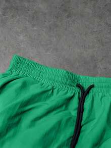 Courvante Tennis Men's Zip-Up Long Sleeve Jacket And Drawstring Waist Shorts Sports Set, Fall - Green - View 7