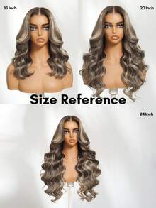 ALL READY WIG 13x4 Frontal Pre-Everything Lace Front Wig No Slip Frontal Ash Brown Blonde Highlights Loose Wave Drawstring Wig With Face Framing Layers Pre Bleached Pre Cut Pre Plucked 100% Human Hair Transparent Lace Beginner Friendly - S4/27 - View 6
