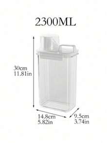 PETSIN 1 Recipiente sellado para almacenamiento de alimentos, adecuado para alimentos para mascotas, granos, arena para gatos, con una gran capacidad, equipado con una tapa con regla y asa, y múltiples tamaños a elegir - 1100ml-2300ml - Ver 13