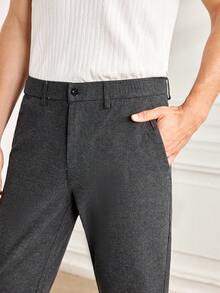 Officeau Men's Casual Pocketed Versatile Daily Wear Pants - Grey - View 7