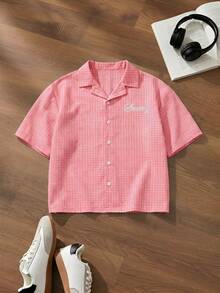 SWAVVY Men's Short Sleeve Shirt - Pink - View 5