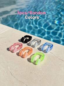 3PCS Soft Silicone Waterproof Nose Clip Anti Slip Comfortable Swim Diving Nasal Plug For Adults Swimming Training Water Sports Assorted Colors - A - View 7