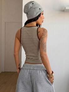 Coolane Women's All-Season Streetwear Vintage Concert Rave Top Festival Going Out Night Out R - Brown - View 7