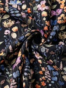 SHEIN Clasi 女款印花洋裝與襯衫兩件套 - 黑色 - 查看 6