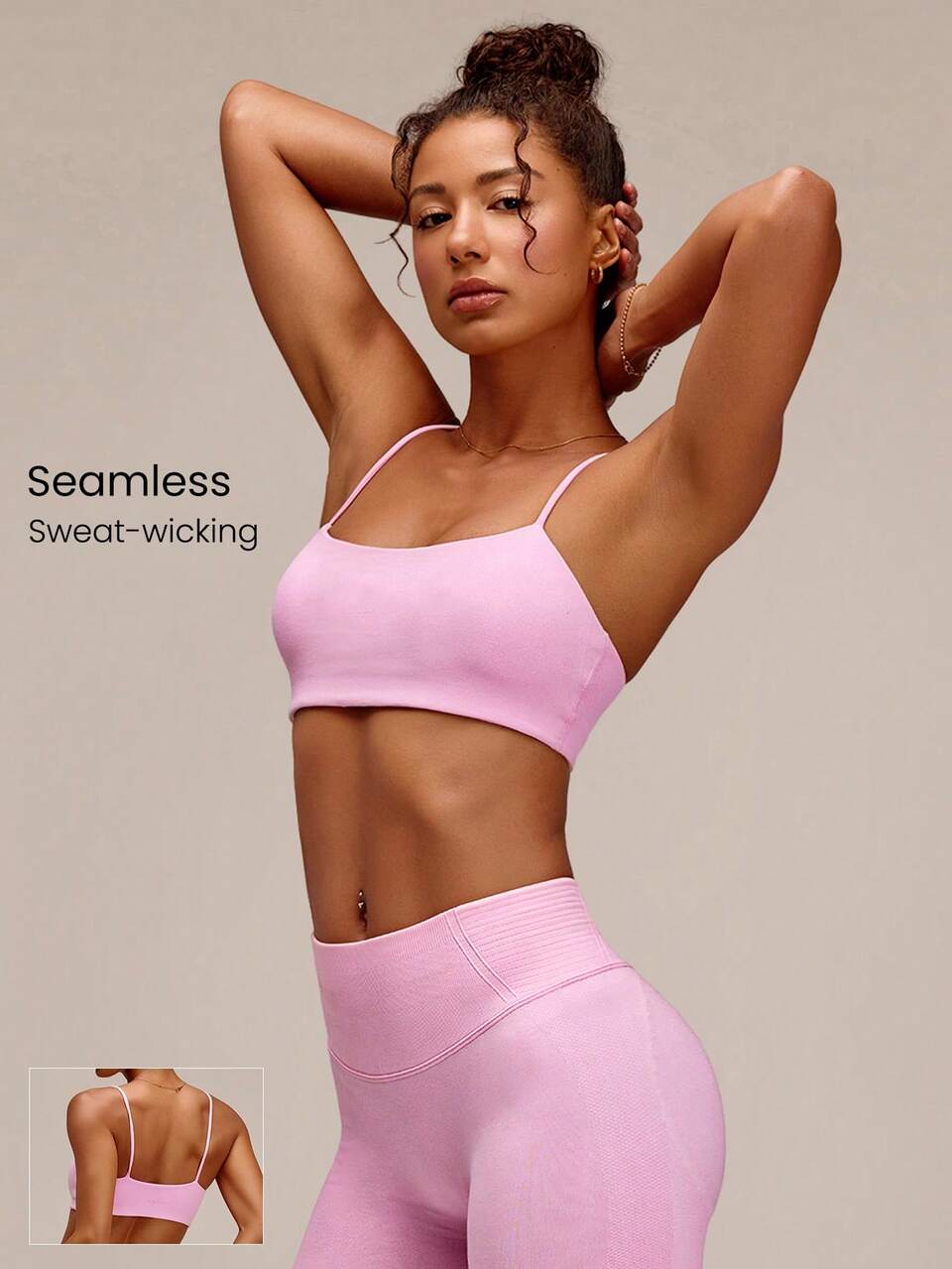 Ultrafine Soft Seamless Keep It Simple Sports Bra With Ultra-Thin Shoulder Straps & Removable Cups Training Workout Gym Fitness Daily Active