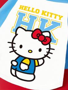 HELLO KITTY AND FRIENDS | SHEIN 可愛卡通貓咪印花寵物休閒T恤，肩袖設計，柔軟舒適面料，透氣親膚，適合日常外出與居家穿著，尺寸XXS至XXXXXL，適用於各種體型的貓狗 - 天藍色 - 查看 4