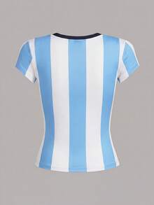 SHEIN ICON 身體熱力圖印花夏季T恤 - 彩色 - 查看 2
