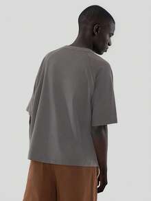 FORM&CHAOS Camiseta gris holgada con gráfico para hombre, verano - Gris - Ver 2