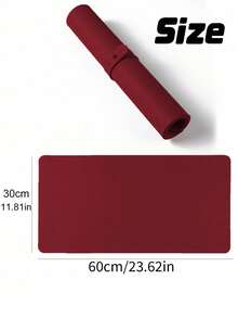 Waterproof And Durable Nail Art Table Mat, Made Of Waterproof And Soft PU Leather, Designed For Studio Tabletops And Foldable Nail Art Armrests. Ideal For Nail Artists In Salons And For Home Use. - Melon red - View 3