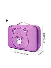 SHEIN X Care Bears 可爱卡通图案印花旅行收纳袋，分类收纳，多种尺寸可选，适用于各种尺寸的包袋，非常适合短途旅行、长途旅行、日常家庭收纳等场景，男女老少皆宜，学生适用，图案包括：开心熊、分享熊、生气熊 - 混色 - 查看 8