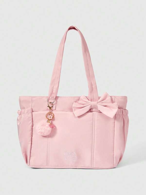 ROMWE Kawaii Women Tote Bags , Pink ,Beach Bag