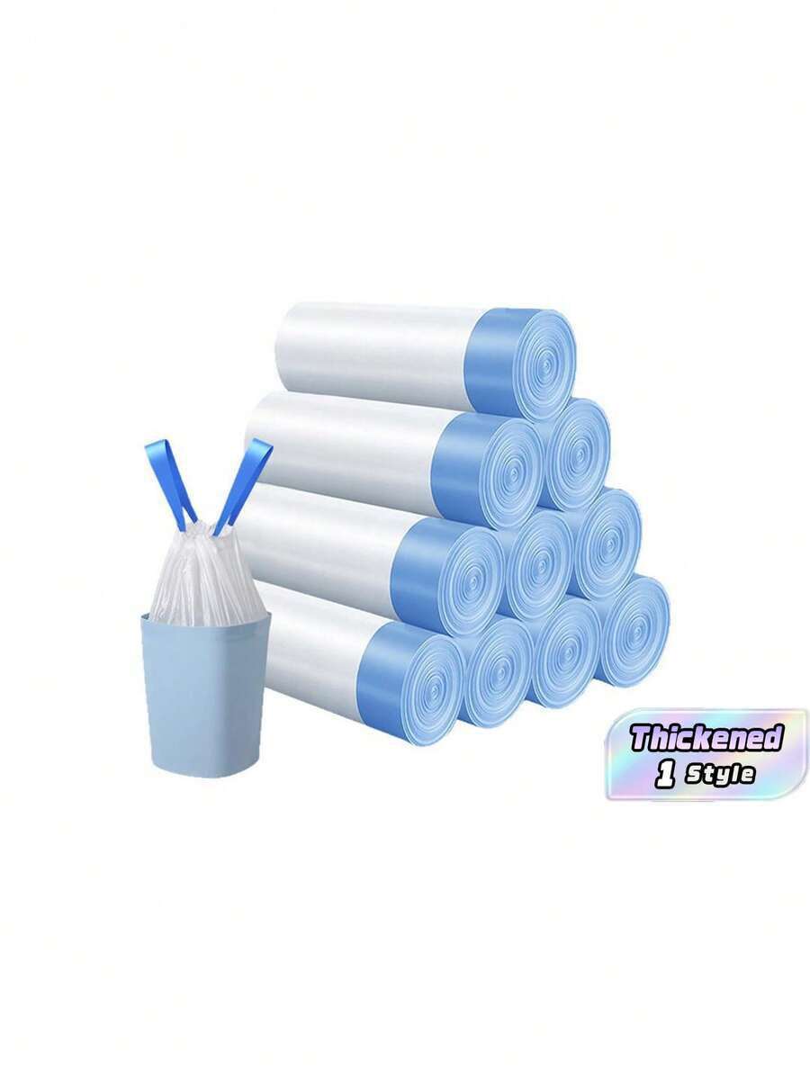 60/100 túi lót khay cát mèo XL có dây rút, tương thích với khay cát tự động UBPet C20 – túi đựng chất thải mèo siêu bền cho khay tự làm sạch và khay cát truyền thống (cũng dùng được làm túi rác thông thường) - trắng - Xem 1