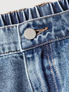 Jeanoix Women's Plus Size Casual Wide Leg Loose Fit Jeans Pocket Embroidery - Medium Wash - View 3