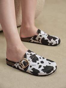 Solecia Women's New Cow Pattern Pattern Fashionable Versatile Comfortable Flat Shoes - Multicolor - View 4