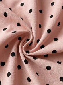 SHEIN 女童編織波點細肩帶上衣與長褲兩件套 - 粉色 - 查看 6