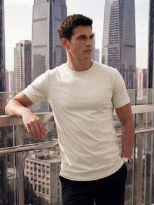 TekDrob Anti-Odor Regular T-Shirt With Crew Neck - Beige - View 7