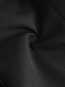 Maweii Gilet blazer casual da donna taglie forti, tinta unita, monopetto, plissettato, da pendolarismo - nero - Visualizzare 8