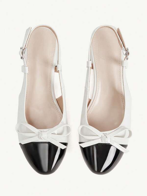 CUCCOO CHICEST Spring And Autumn New White Thick Heel Round Toe Mary Jane Cute Bow Fashion Women's High Heel Shoes