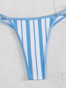 Costavie Women's Striped Swimsuit Set For Beach Vacation - Baby Blue - View 6