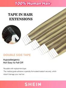 Tape In Hair Extensions Human Hair Skin Weft Tape In Straight Thick Natural Hair Extensions Tape In Hair Tape Ins Hair Extensions - S8/22 - View 4