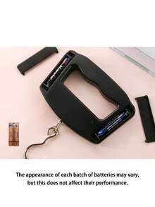 1PC 50KG Electronic Luggage Scale With Hook, Portable Travel Scale With Backlight, Digital Travel Hanging Scale, Travel Essential - Black - View 9