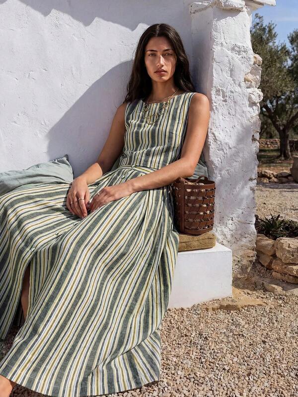 Nöista STRIPED SET ( CROP TOP AND MAXI SKIRT)