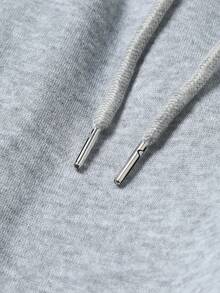 Manfinity Roghcode Men's Letter Print Colorblock Drawstring Waist Casual Daily Wide Leg Sweatpants - Light Grey - View 6