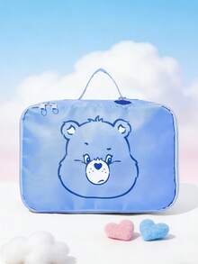 SHEIN X Care Bears 可爱卡通图案印花旅行收纳袋，分类收纳，多种尺寸可选，适用于各种尺寸的包袋，非常适合短途旅行、长途旅行、日常家庭收纳等场景，男女老少皆宜，学生适用，图案包括：开心熊、分享熊、生气熊 - 混色 - 查看 3