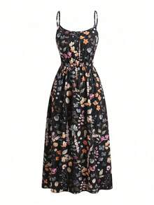 SHEIN Clasi 女款印花洋裝與襯衫兩件套 - 黑色 - 查看 8
