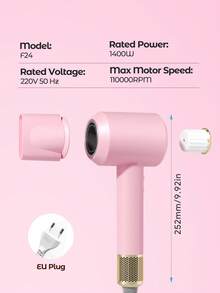 Teckwe High Speed Hair Dryer With Essential Oil Diffuser, EU Plug Ionic Blow Dryer, Professional Low Noise Fast Drying Hair Dryer For Home Salon Travel - EU C Type Plug(220-240V) - View 6