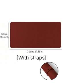 1pc Waterproof And Durable Nail Art Table Mat, Made Of Waterproof And Soft PU Leather, Designed For Studio Tabletops And Foldable Nail Art Armrests. Ideal For Nail Artists In Salons And For Home Use. - red brown - View 11