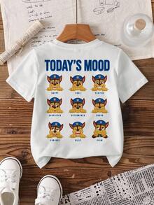 SHEIN | PAW Patrol Young Boy Crew Neck Short Sleeve Casual Versatile T-Shirt - White - View 1