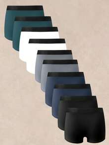 EverLounge Men's Colorblock Casual Daily Boxer Briefs (10-Pack) - Multicolor - View 2