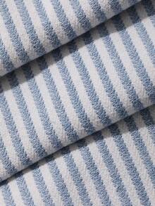 DAZY Casual Washed Striped Straight Leg Denim Jeans - Blue - View 8