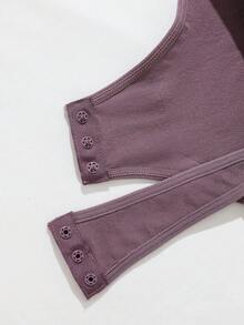 SHEIN Solid Wireless Shapewear Bodysuit - Mauve Purple - View 7