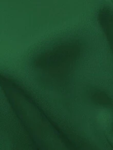 INAWLY 女款純色時尚前拉鍊連帽衛衣與寬鬆長褲兩件套 - 軍綠色 - 查看 4