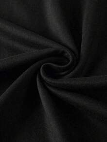 Manfinity Homme Camiseta sin mangas de cuello redondo de unicolor casual y versátil para hombre - Negro - Ver 4