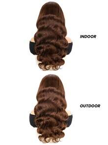 ALL READY WIG Chocolate Brown Body Wave Glueless Wig Human Hair Pre Plucked Pre Cut Glueless Lace Front Wig Ready To Wear 7x5 Body Wave 180% Density #4 Closure Wig For Women - S4 - View 6