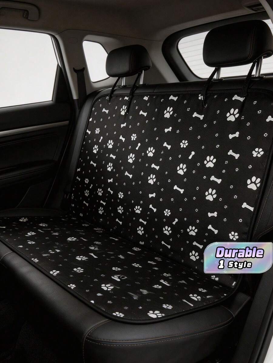 防水寵物汽車座椅套,後座保護墊,狗狗汽車座椅旅行配件,適用於貓和狗,寵物運輸籠/籠墊後座用(黑色) - 黑色 - 查看 1